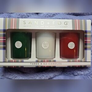 3 Pack Of Sand + Fog Scented Candle